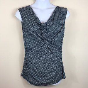 Vince Camuto Ruched Sides Drape Neck Size XL